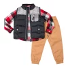 Baby Boy Little Lad 3-Piece Puffer Vest, Button-Down Shirt and Pants Set -Cheap Baby Gear Shop 4980721
