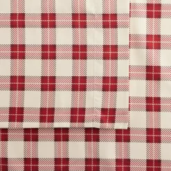 Cuddl Duds® Microfiber Sheet Set with Pillowcases -Cheap Baby Gear Shop 5035429 Red Checker Plaid