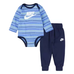 Baby Boy Nike Logo Striped Bodysuit & Pants Set 11 Baby Boy Nike Logo Striped Bodysuit & Pants Set -Cheap Baby Gear Shop 5046150 Light Blue