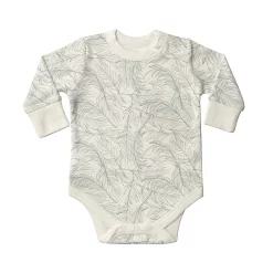 Goumi Organic Cotton Blend Long-Sleeve Bodysuit -Cheap Baby Gear Shop 5241404 Coastal