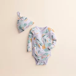 Baby Little Co. by Lauren Conrad Organic Kimono Bodysuit & Hat Set