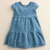 Baby & Toddler Girl Little Co. by Lauren Conrad Organic Short-Sleeve Tiered Dress -Cheap Baby Gear Shop 5260989 Navy Seagull