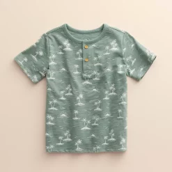 Baby & Toddler Little Co. by Lauren Conrad Organic Short-Sleeve Henley Tee -Cheap Baby Gear Shop 5263842 Ocean Green Island