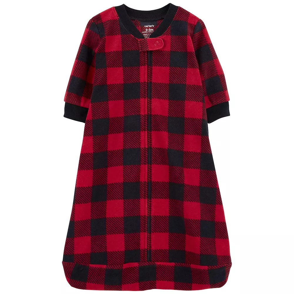 Baby Carter's Buffalo Plaid Fleece Sleep Bag 3 Baby Carter's Buffalo Plaid Fleece Sleep Bag