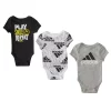 Baby Boy adidas 3-Pack Badge of Sport Rompers 2 Baby Boy adidas 3-Pack Badge of Sport Rompers -Cheap Baby Gear Shop 5569314 Black White Gray