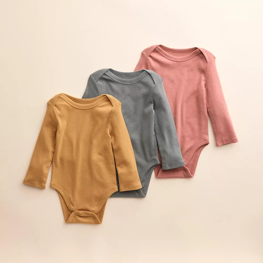 Baby Little Co. by Lauren Conrad 3-Pack Long-Sleeve Organic Cotton Bodysuits 4 Baby Little Co. by Lauren Conrad 3-Pack Long-Sleeve Organic Cotton Bodysuits - Image 2
