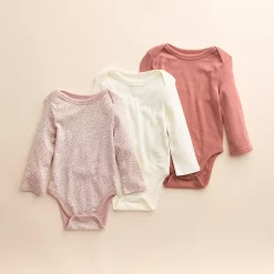 Baby Little Co. by Lauren Conrad 3-Pack Long-Sleeve Organic Cotton Bodysuits 9 Baby Little Co. by Lauren Conrad 3-Pack Long-Sleeve Organic Cotton Bodysuits -Cheap Baby Gear Shop 5572926 Floral Lilac Ivory