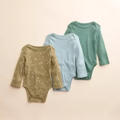 Baby Little Co. by Lauren Conrad 3-Pack Long-Sleeve Organic Cotton Bodysuits 10 Baby Little Co. by Lauren Conrad 3-Pack Long-Sleeve Organic Cotton Bodysuits -Cheap Baby Gear Shop 5572926 Tree Olive Blue