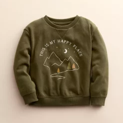 Baby & Toddler Little Co. by Lauren Conrad Pullover Sweatshirt 36 Baby & Toddler Little Co. by Lauren Conrad Pullover Sweatshirt -Cheap Baby Gear Shop 5574273 Dark Olive Happy Place