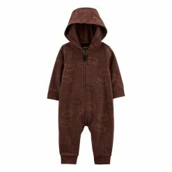 Baby Boy Carter's Zip Hooded Fleece Jumpsuit
