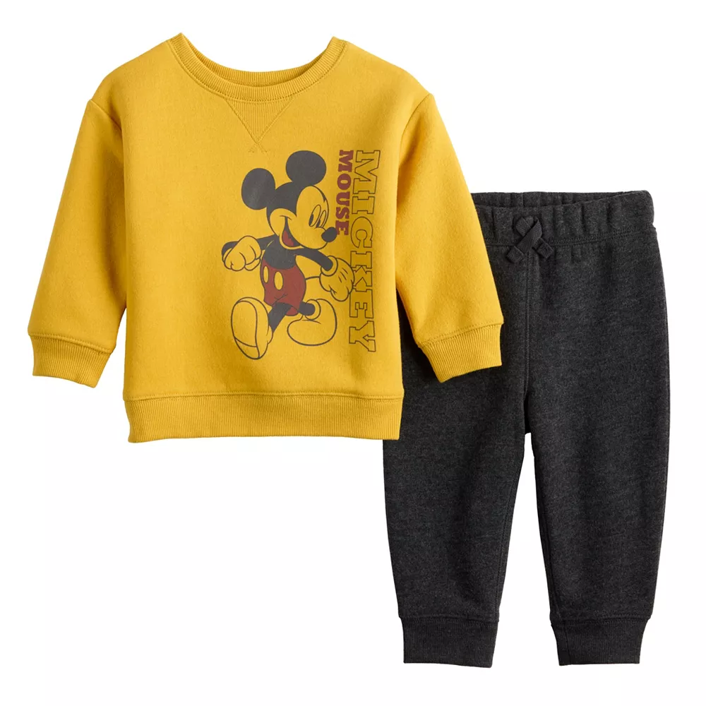 Baby Disney Mickey Mouse Fleece Sweatshirt & Jogger Pants Set by Jumping Beans® 3 Baby Disney Mickey Mouse Fleece Sweatshirt & Jogger Pants Set by Jumping Beans®