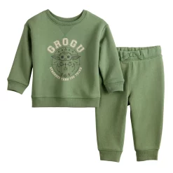 Baby Girl Jumping Beans® Star Wars The Mandalorian Grogu aka Baby Yoda Sweatshirt & Jogger Pants Set
