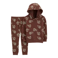 Baby Boy Carter's Construction Bulldozer Hoodie & Pants Set