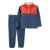 Baby Boy Carter's Colorblock Pullover Fleece Jacket & Jogger Pants Set -Cheap Baby Gear Shop 5574830