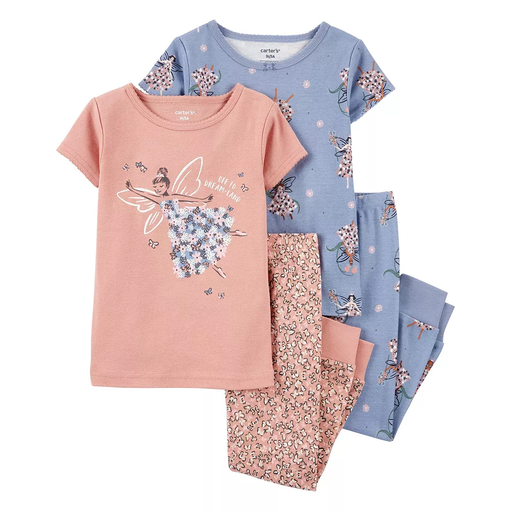 Baby Girl Carter's Fairy Tops & Bottoms Pajama Set 3 Baby Girl Carter's Fairy Tops & Bottoms Pajama Set
