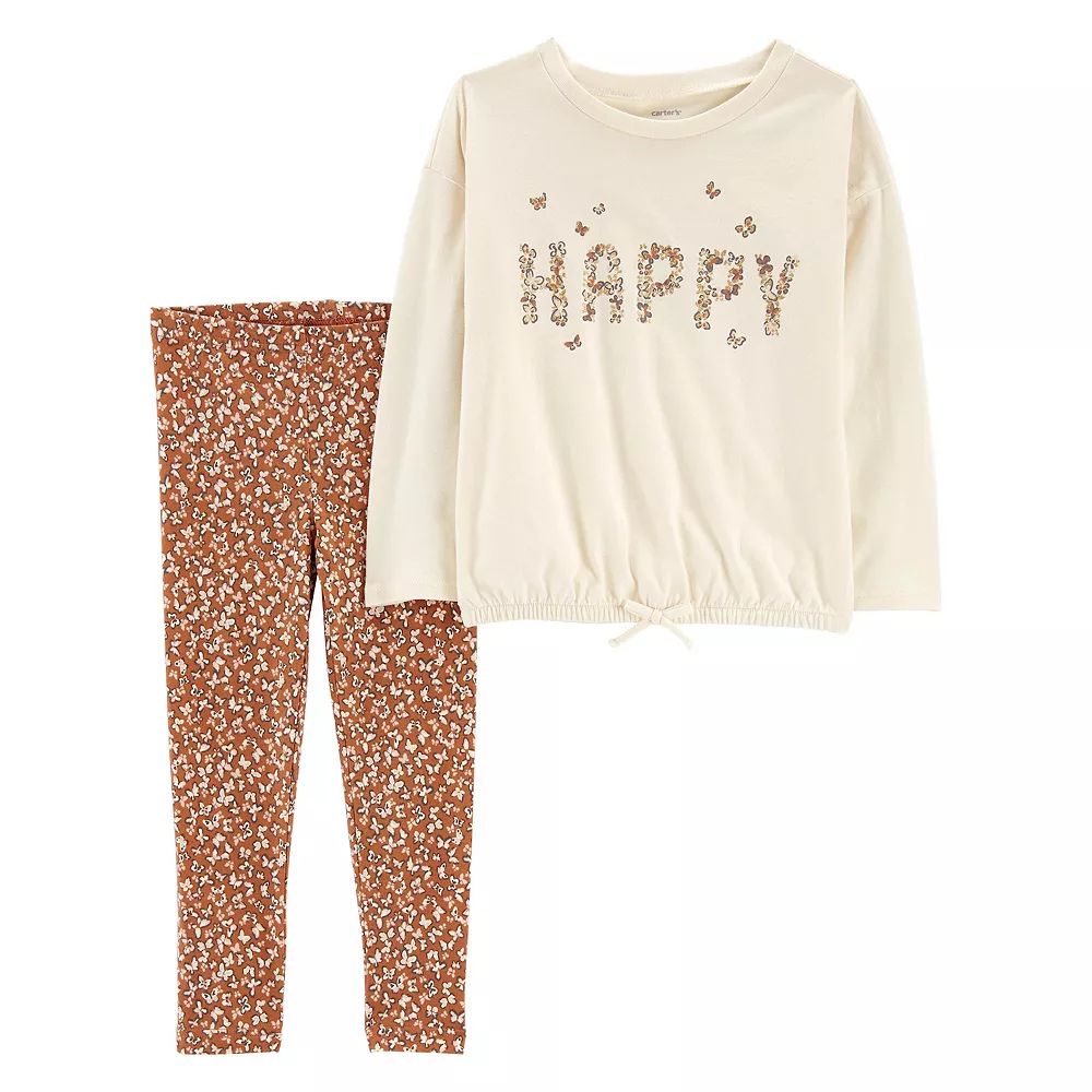 Baby Girls Carter's Happy Tee & Leggings Set 3 Baby Girls Carter's Happy Tee & Leggings Set