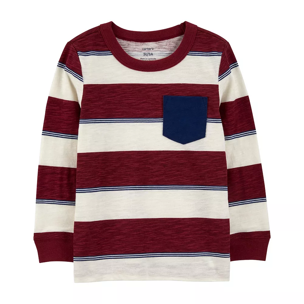 Baby Boys Carter's Striped Pocket Tee 4 Baby Boys Carter's Striped Pocket Tee - Image 2