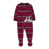 Toddler Boy Carter's Tow Truck Striped Fleece Footed Pajamas -Cheap Baby Gear Shop 5580064 Tow Truck
