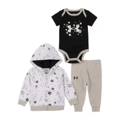 Baby Under Armour 3-Piece Scribble Dots Hoodie Set