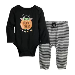 Baby Girl Jumping Beans® The Mandalorian Grogu aka Baby Yoda "Trick or Treat" Bodysuit & Pants Set