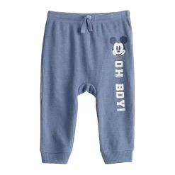 Baby Girl Disney Mickey Mouse "Oh Boy!" Thermal Graphic Jogger Pants by Jumping Beans®