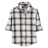 Baby Boy Carter's Plaid Button-Front Shirt -Cheap Baby Gear Shop 5595175 Black White