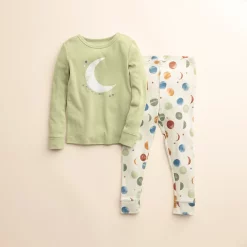 Baby & Toddler Little Co. by Lauren Conrad Organic 2-Piece Pajama Set -Cheap Baby Gear Shop 5612360 Beige Moon Print