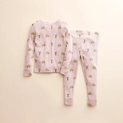 Baby & Toddler Little Co. by Lauren Conrad Organic 2-Piece Pajama Set -Cheap Baby Gear Shop 5612360 Icy Mauve Mushroom