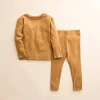 Baby & Toddler Little Co. by Lauren Conrad Lettuce-Edge Top & Pants Set -Cheap Baby Gear Shop 5613430 Caramel