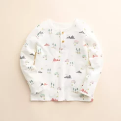 Baby & Toddler Little Co. by Lauren Conrad Organic Long-Sleeve Henley Tee -Cheap Baby Gear Shop 5622446 Ivory Camper Print