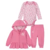 Baby Girl Under Armour 3-Piece Heart Thread Hoodie, Bodysuit & Joggers Set -Cheap Baby Gear Shop 5653550