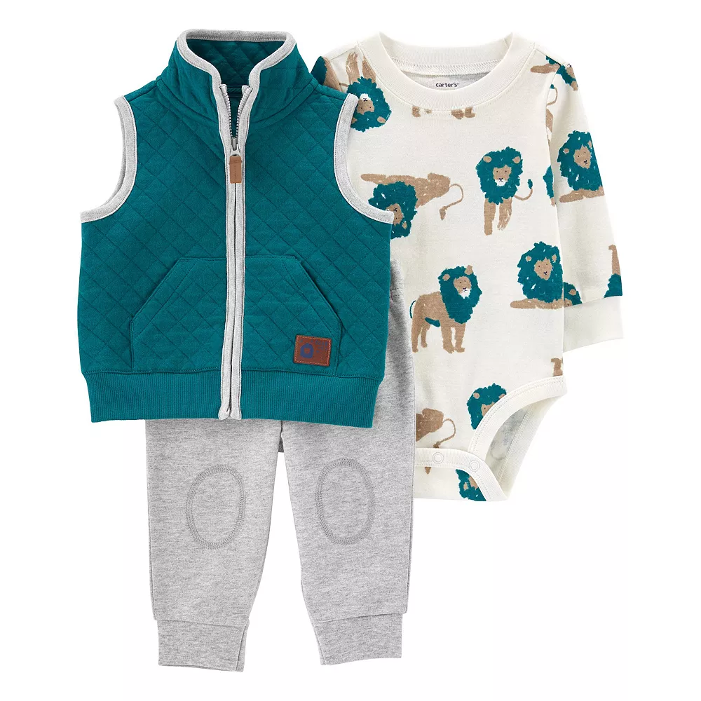 Baby Carter's 3-Piece Little Quilt Vest Set 3 Baby Carter's 3-Piece Little Quilt Vest Set