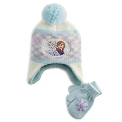 Disney's Frozen Toddler Girl Trapper Hat & Mittens Set