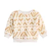 Baby Jumping Beans® Cozy Sherpa Crewneck Sweatshirt -Cheap Baby Gear Shop 5676651 Ivory Geo Print