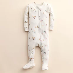 Baby Little Co. by Lauren Conrad Organic Footed Pajamas -Cheap Baby Gear Shop 5696148 Beige Cabin Print