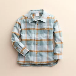 Baby & Toddler Little Co. by Lauren Conrad Organic Overshirt -Cheap Baby Gear Shop 5706823 Green Brown Plaid